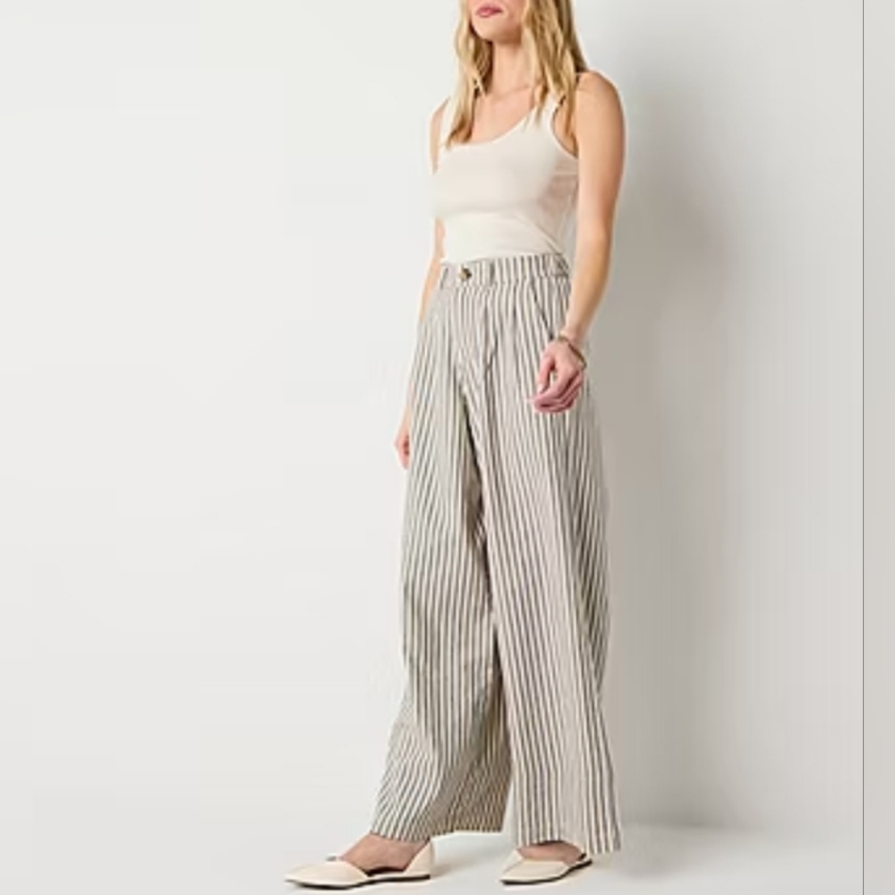 🖖 a.n.a 🖖 Striped High Waisted Wide Leg Pants